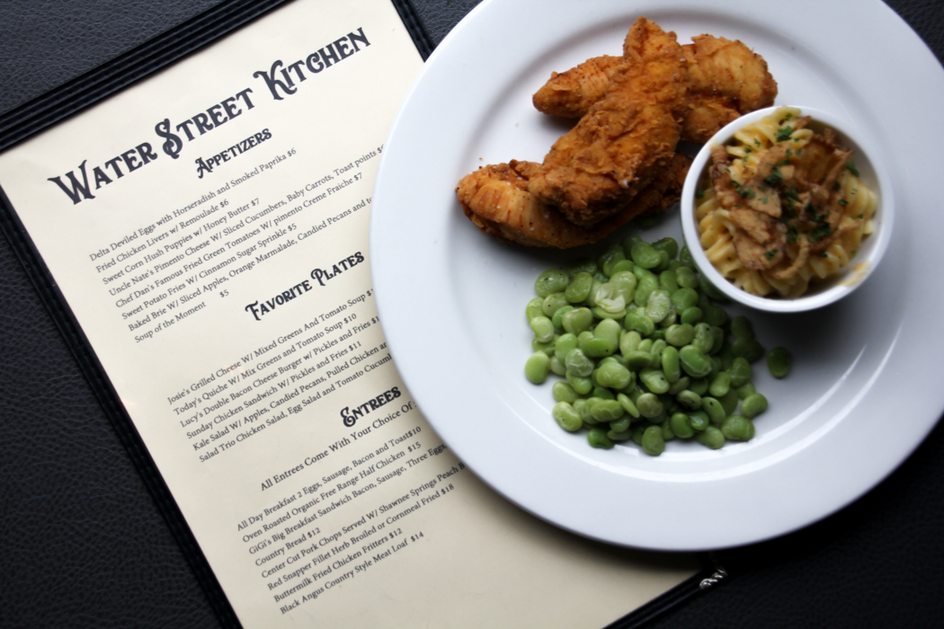 Water Street Kitchen, Winchester, Va | Buttermilk Fried Chicken, Lima Beans & Mac and Cheese